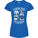 Control Freak Funny Gaming Gamer Womens Petite Cut T-Shirt Royal Blue