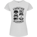Control Freak Funny Gaming Gamer Womens Petite Cut T-Shirt White