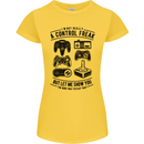 Control Freak Funny Gaming Gamer Womens Petite Cut T-Shirt Yellow