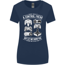 Control Freak Funny Gaming Gamer Womens Wider Cut T-Shirt Navy Blue