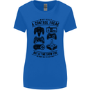 Control Freak Funny Gaming Gamer Womens Wider Cut T-Shirt Royal Blue