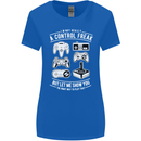Control Freak Funny Gaming Gamer Womens Wider Cut T-Shirt Royal Blue