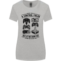 Control Freak Funny Gaming Gamer Womens Wider Cut T-Shirt Sports Grey