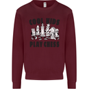 Cool Kids Play Chess Funny Game Player Kids Sweatshirt Jumper Maroon
