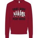 Cool Kids Play Chess Funny Game Player Kids Sweatshirt Jumper Red