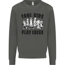 Cool Kids Play Chess Funny Game Player Kids Sweatshirt Jumper Storm Grey