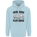 Cool Kids Play Chess Funny Game Player Mens 80% Cotton Hoodie Light Blue