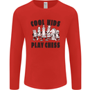 Cool Kids Play Chess Funny Game Player Mens Long Sleeve T-Shirt Red
