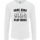 Cool Kids Play Chess Funny Game Player Mens Long Sleeve T-Shirt White
