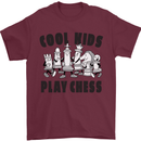 Cool Kids Play Chess Funny Game Player Mens T-Shirt Cotton Gildan Maroon