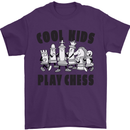 Cool Kids Play Chess Funny Game Player Mens T-Shirt Cotton Gildan Purple