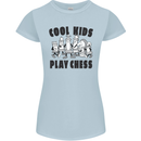 Cool Kids Play Chess Funny Game Player Womens Petite Cut T-Shirt Light Blue