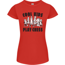 Cool Kids Play Chess Funny Game Player Womens Petite Cut T-Shirt Red