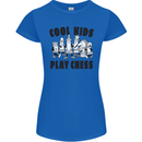 Cool Kids Play Chess Funny Game Player Womens Petite Cut T-Shirt Royal Blue