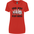 Cool Kids Play Chess Funny Game Player Womens Wider Cut T-Shirt Red