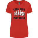 Cool Kids Play Chess Funny Game Player Womens Wider Cut T-Shirt Red
