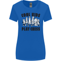 Cool Kids Play Chess Funny Game Player Womens Wider Cut T-Shirt Royal Blue