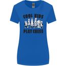 Cool Kids Play Chess Funny Game Player Womens Wider Cut T-Shirt Royal Blue