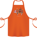 Country House Street Pig Cotton Apron 100% Organic Orange