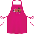 Country House Street Pig Cotton Apron 100% Organic Pink