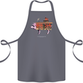 Country House Street Pig Cotton Apron 100% Organic Steel