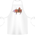 Country House Street Pig Cotton Apron 100% Organic White