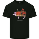 Country House Street Pig Kids T-Shirt Childrens Black