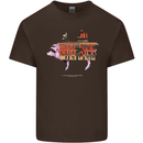 Country House Street Pig Kids T-Shirt Childrens Chocolate