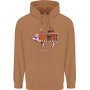Country House Street Pig Mens 80% Cotton Hoodie Caramel Latte