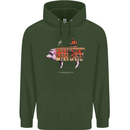 Country House Street Pig Mens 80% Cotton Hoodie Forest Green