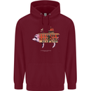 Country House Street Pig Mens 80% Cotton Hoodie Maroon