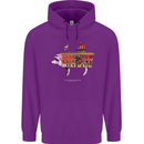 Country House Street Pig Mens 80% Cotton Hoodie Purple