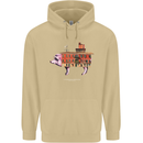 Country House Street Pig Mens 80% Cotton Hoodie Sand