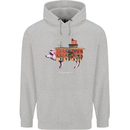 Country House Street Pig Mens 80% Cotton Hoodie Sports Grey