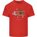 Country House Street Pig Mens Cotton T-Shirt Tee Top Red