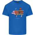 Country House Street Pig Mens Cotton T-Shirt Tee Top Royal Blue