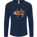 Country House Street Pig Mens Long Sleeve T-Shirt Navy Blue