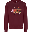 Country House Street Pig Mens Sweatshirt Jumper Maroon