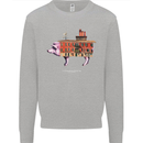 Country House Street Pig Mens Sweatshirt Jumper Sports Grey
