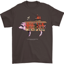 Country House Street Pig Mens T-Shirt Cotton Gildan Dark Chocolate