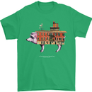 Country House Street Pig Mens T-Shirt Cotton Gildan Irish Green