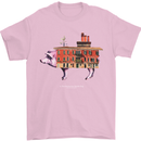 Country House Street Pig Mens T-Shirt Cotton Gildan Light Pink