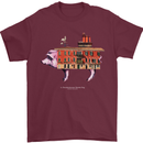 Country House Street Pig Mens T-Shirt Cotton Gildan Maroon