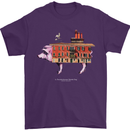 Country House Street Pig Mens T-Shirt Cotton Gildan Purple