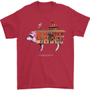 Country House Street Pig Mens T-Shirt Cotton Gildan Red