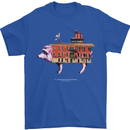 Country House Street Pig Mens T-Shirt Cotton Gildan Royal Blue