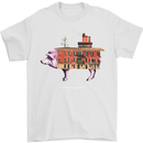 Country House Street Pig Mens T-Shirt Cotton Gildan White