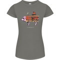 Country House Street Pig Womens Petite Cut T-Shirt Charcoal