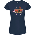 Country House Street Pig Womens Petite Cut T-Shirt Navy Blue