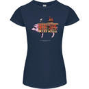 Country House Street Pig Womens Petite Cut T-Shirt Navy Blue